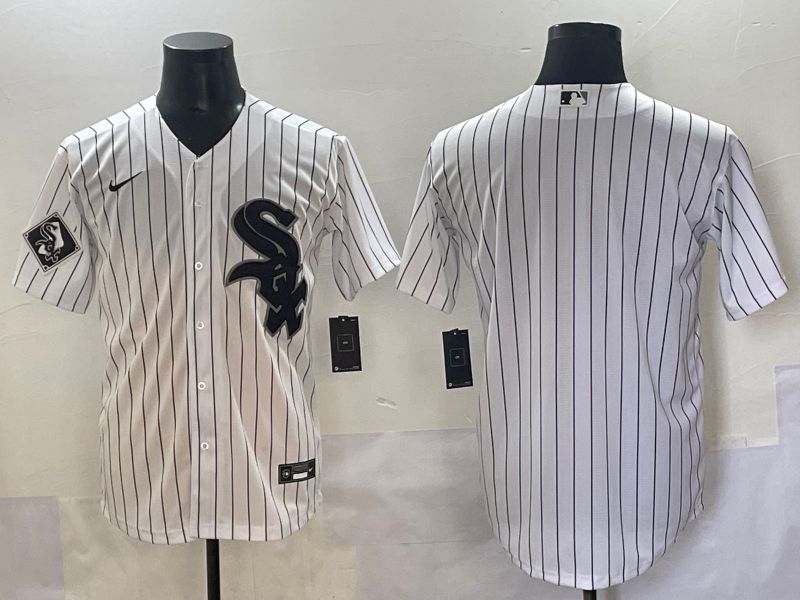 Men 2025 Chicago White Sox Blank White Stripe Game Nike MLB Jersey style 2->chicago white sox->MLB Jersey